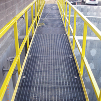 Grille de sol multifonctionnelle durable en acier galvanisé anti-corrosion, couvercle de drain de tranchée articulé, pour escaliers et applications commerciales