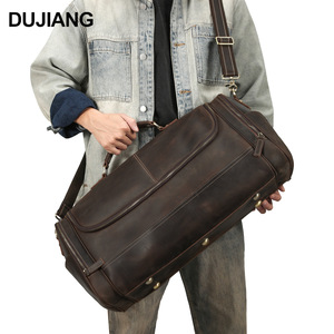 กระเป๋าเดินทางหนังแท้ Dujiang ขนาด 20-35 ลิตร ความจุเยอะ เหมาะสำหรับเดินทาง ออกกำลังกาย ใช้ในชีวิตประจำวัน และกิจกรรมกลางแจ้ง - Product Image 1