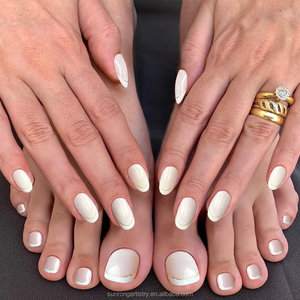 Summer Artificial Wearable Toenails Fingernails <b>Nails</b> Tips Manicure Short Press on <b>Nail</b> Foot Finger <b>Nails</b> <b>Set</b> - Product Image 6