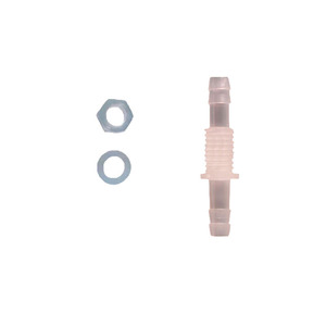 Plastic Through-Plate Straight Connector 6-M10-6 With Nut And <b>Washer</b> For 4mm Hose Adapter - Product Image 1