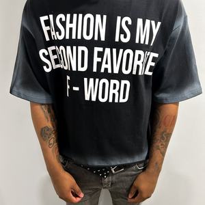 T-shirt Hip Hop surdimensionné en coton 100% imprimé numérique de haute qualité personnalisé, style streetwear, vintage, délavé à l'acide, ourlet coupé, séchage rapide - Product Image 4