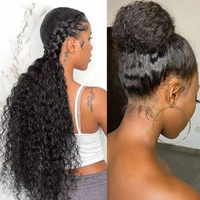 Wig rambut manusia depan renda 360 murah Wig rambut keriting Brasil Remy Wig rambut manusia depan renda penuh 360 Brasil grosir