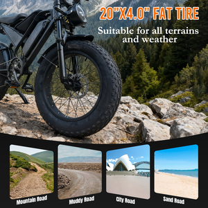 Bicicleta Eléctrica Fatbike V8 V20 250W para Adultos, Neumáticos Anchos, Frenos <span class=keywords><strong>de</strong></span> Disco, Bicicleta Eléctrica Económica, Almacén en EE. UU. y la UE, Bicicleta Eléctrica <span class=keywords><strong>de</strong></span> <span class=keywords><strong>Montaña</strong></span> - Product Image 3