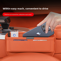 Organisateur multifonctionnel pour l'espace entre les sièges de voiture, boîte de rangement en cuir PU, porte-gobelet pour accessoires intérieurs de voiture, poche pour console auto