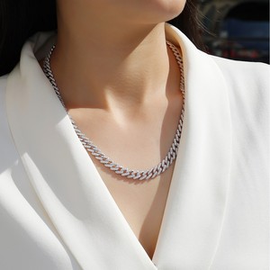 Collar Unisex de Plata S925 con Incrustaciones de Moissanita, Estilo Cubano, Cadena para Suéter, Hip Hop, Tendencia en Todo Lado, Gran Venta - Product Image 3