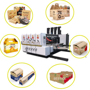 High Speed Automatic <b>1</b> 2 <b>3</b> 4 Colors Corrugated Cardboard Flexo <b>Printer</b> Slotter Die Cutter Stacker Carton Box Machine High - Product Image 4