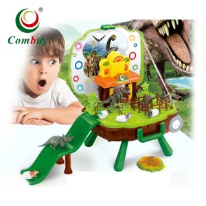 Music luggage play mini plastic century dinosaur toy set
