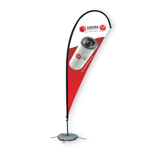 Drapeau publicitaire en forme de larme personnalisé, bannière volante extérieure, tissu de plage, drapeau à plume avec mât en aluminium, drapeaux et bannières promotionnels - Product Image 6