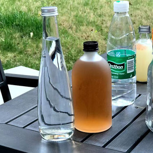 Nhà Máy Trực Tiếp 330Ml <span class=keywords><strong>500Ml</strong></span> Rõ Ràng 10Oz 16Oz Thủy Tinh Nước Giải Khát Chai Nước Trái Cây Cho Nước Nước Giải Khát Với Vít Nắp Nhôm - Product Image 4