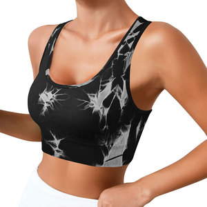 <span class=keywords><strong>Collo</strong></span> a U traspirante di alta qualità alta supporto Tie tye stampato senza soluzione di continuità antiurto Yoga sport <span class=keywords><strong>reggiseno</strong></span> per la donna sport Fitness - Product Image 1