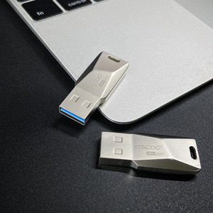 OscOO Metal <b>USB</b> <b>Flash</b> <b>Drive</b> 32GB Waterproof Engraved Business Gift Promotional <b>USB</b> Stick Silver Color - Product Image 2