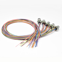 Connecteurs de câbles étanches à usage industriel M12 DIN A-Code 12P en cuivre avec verrouillage frontal IP67 2A 12V