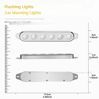Feu de signalisation LED stroboscopique rouge-bleu pour voiture, type 'œil d'aigle', avec répartiteur 1 vers 4, 6 LED, 12V 5W, haute puissance, pour modification 916D-4