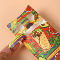 Boîte d'emballage personnalisée pour shawarma, forme de coussin, en papier, pour kebab, doner, restauration rapide à emporter