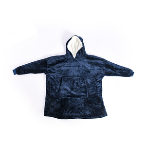 Couverture à capuche tricotée unie en flanelle sherpa 100 % polyester, super douce et surdimensionnée, idéale pour l'hiver – Meilleure vente - Product Image 1