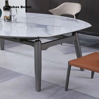 Moderner Hochwertiger Marmor Rechteckiger Esstisch Set Ein Klapptisch für Zuhause Büro & Wohnzimmer für Villen