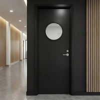 Porte de classe d'école primaire insonorisée 35 dB en PVC stratifié, étanche, pour intérieur, chambre, salle de bain, hôtel, cuisine, style minimaliste