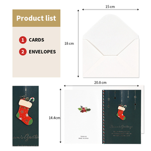 Nouvelles cartes de Noël vierges et enveloppes de voeux 14.4*20.8cm - Product Image 2