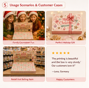 Boîte de calendrier de l'avent Pink Candy Shop 24 jours avec découpe de précision en carton imprimé et inserts personnalisés - Product Image 5