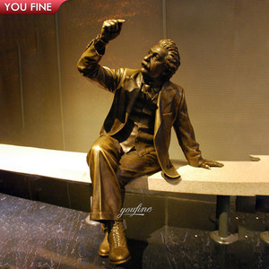 Tùy Chỉnh Nổi Tiếng Đánh Dấu <span class=keywords><strong>Twain</strong></span> Ngồi Bronze Bức Tượng Điêu Khắc - Product Image 6