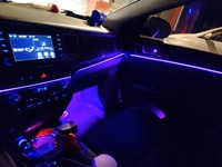 Lumière ambiante de voiture led universelle 18 en 1 kit d'éclairage d'ambiance intérieure automobile avec bandes acryliques RVB Ambiant intérieur