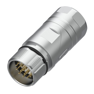 ขั้วต่อ M23 Marvtech โลหะ ตัวผู้ ส่งสัญญาณและพลังงาน แบบตรง ป้องกันน้ำ IP67 สำหรับยานยนต์ ขั้วต่อตัวเมีย M12 IEC FPM/FKM - Product Image 1