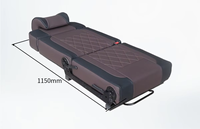 Siège de voiture pliable multifonctionnel en cuir imperméable universel, convertible en lit pour camping-car, conversion de fourgonnette