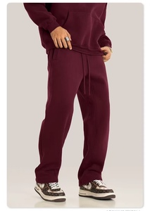 Pantalones de chándal personalizados para hombre, de alta calidad, de felpa francesa gruesa, holgados, tipo jogger, lisos, al por mayor - Product Image 5