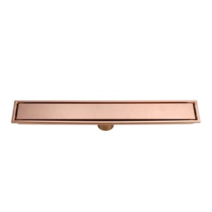 Rejilla de drenaje lineal moderna para ducha con inserto de azulejo, cubierta oculta desmontable, de acero inoxidable, para baño - Product Image 1