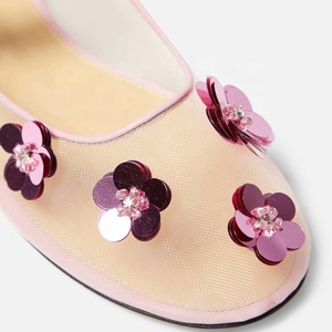 Sandalias de Mujer con Flores 3D, Zapatos Planos Transpirables Casuales para Dama, con Correa de Hebilla Central y Malla - Product Image 6