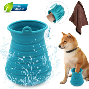 Leg pet cleanser for pet dogs or cats from cleanliness with Leg s muddy portable dog washing with towel - Product Image 3
