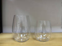 Lot de 50 verres à vin sans pied en PET, personnalisables avec logo, 16 oz, durables, légers, incassables, réutilisables pour mariages et fêtes, faible MOQ