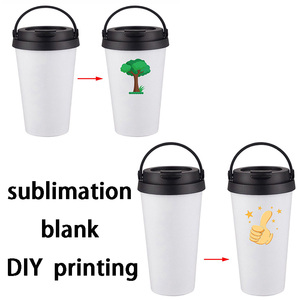 380Ml 510ml Termos de café de acero inoxidable Taza Multi Termos Espresso Latte logotipo personalizado Caneca Taza De Cafe Tazza Di Caffe Blue - Product Image 5