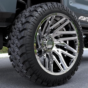 Rueda de Aleación Todoterreno 4x4 de 22 Pulgadas 22x12 6x139.7 6x135 -44 Offset Negativo Cóncavo para gmc sierra silverado suburban tahoe - Product Image 3