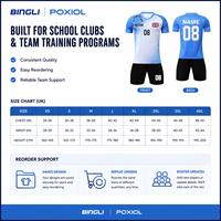 Amerikanische Maßgeschneiderte Fußball-Teamkleidung Feuchtigkeitsableitendes Fußballtrikot und -shorts für Teamtraining und Schulklubs Schnelltrocknend