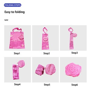 Bolsas plegables impermeables de forma irregular personalizadas, sublimación térmica de página completa, bolsas de tela de nailon imitación memoria para supermercado - Product Image 3