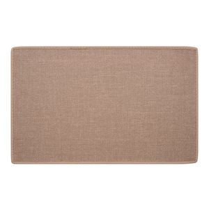 Paillasson rectangulaire en fibre de polyester avec semelle en caoutchouc, antidérapant, couleur unie, résistant aux taches, pour entrée de maison et couloir - Product Image 2