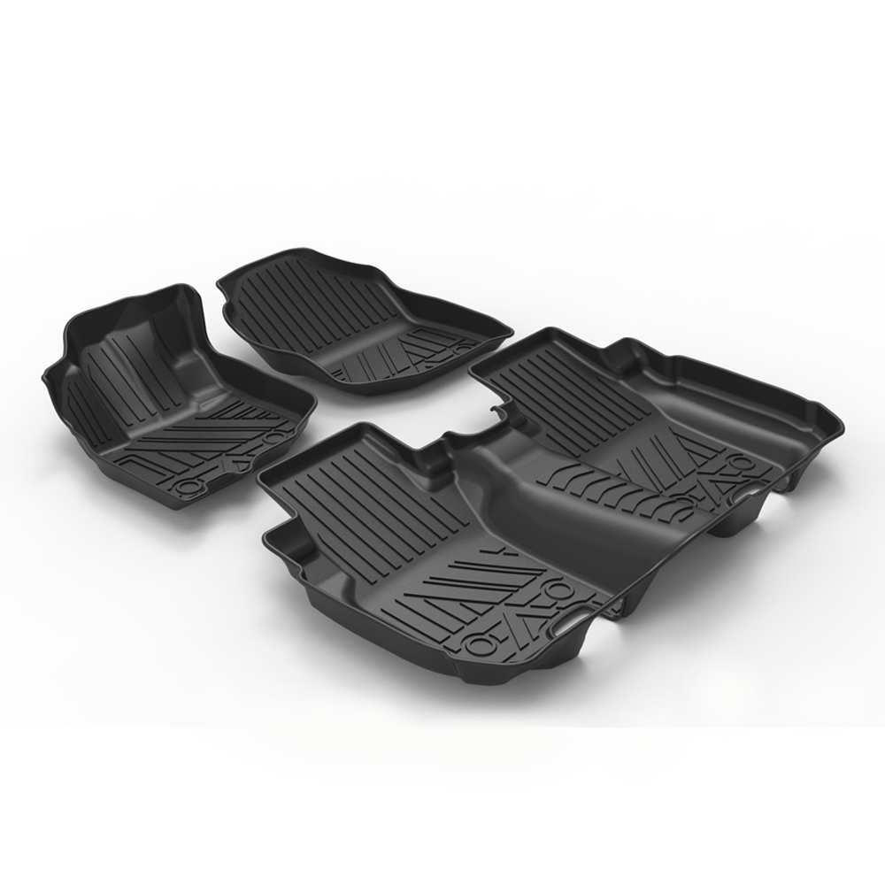 3-Piece Black TPE Floor Mat Set For Honda Fit (2009-2013) – Front & Rear Liners