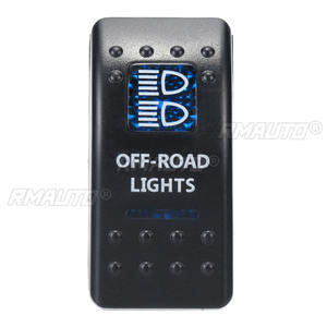 Interruptores Basculantes de 12V 24V para Coche, Barco, Caravana, Interruptor Basculante Impermeable con Doble Barra de Luz LED Azul, Luces Laterales Universales 4x4 Derecha e Izquierda - Product Image 5