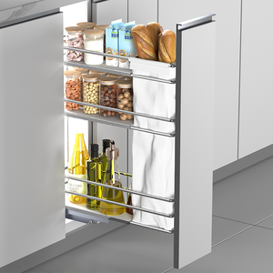 BENE Accesorios Modernos para Muebles de Cocina, Herrajes de 150mm con Cierre Suave, Cesta Extraíble Ecológica de 3 Niveles para Pan, Organizador de Cocina - Product Image 5
