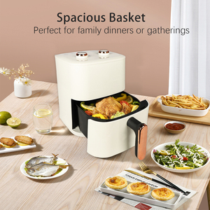 <span class=keywords><strong>Friteuse</strong></span> à air <span class=keywords><strong>électrique</strong></span> carrée classique moderne 6L, sans huile, à économie d'énergie, cuisson rapide, multifonctionnelle, antiadhésive PTFE - Product Image 3