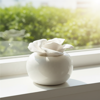 Ensemble de cadeau de diffuseur en pierre d'arome de fleur en céramique faite à la main pour des bougies et des accessoires de parfum