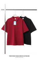 Polo Homme Personnalisable Tendance Couleur Unie 240g Lourd Sorona Col Revers Manches Courtes Haut Quotidien Rafraîchissant Été