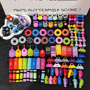 Llavero de Goma 3D con Diseño de Dibujos Animados, Ecológico, <span class=keywords><strong>Serie</strong></span> Fitness Yoga 2025, Accesorio Moderno para Bolsos, con Logotipo Personalizado, Estilo Ins - Product Image 2