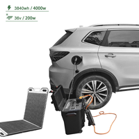 Nouvelle Station de Recharge Portable pour Véhicule Électrique 3,5 kW 6 kW 10 kW, Banque d'Alimentation d'Urgence 3 kWh 5 kWh 10 kWh avec Batterie, Chargeur de Voiture Multifonctionnel