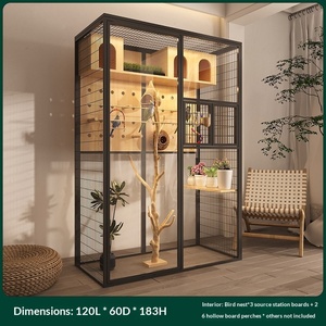 قفص طيور كبير الحجم للحيوانات الأليفة، فيلا فاخرة للببغاء شوان فنغ، صندوق شفاف بيئي للاستخدام الخارجي - Product Image 4