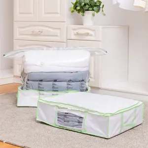 Opvouwbare Vacuüm Opbergdoos Met Pomp Niet-geweven Stof Storage Onderbed Bin Voor Kleding Quilt Dekbed Organizer