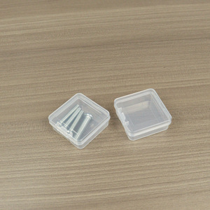 Square PP Plastic Mini Transparent <b>Storage</b> <b>Box</b> 4.5Cm For Jewelry <b>Small</b> Parts Desktop Organizer With Lid - Product Image 3