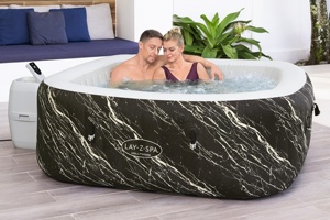 BESTWAY 6001F <span class=keywords><strong>Lay</strong></span> <span class=keywords><strong>Z</strong></span> <span class=keywords><strong>Spa</strong></span> Hollywood Bain à remous gonflable Luxe AirJet à haut rendement énergétique avec lumières LED 4-6 personnes 1.80 m X 66 cm - Product Image 2