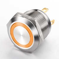 Petit interrupteur miniature à bouton-poussoir en acier inoxydable/aluminium, compatible avec le protocole DALI-2, mécanisme de commutation
